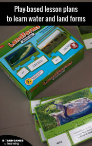 How to teach elementary and middle school geographic landforms. Fun and play-based educational games and lesson plans.