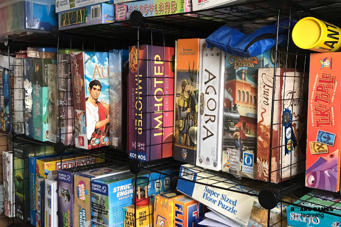 storage for board games and puzzles